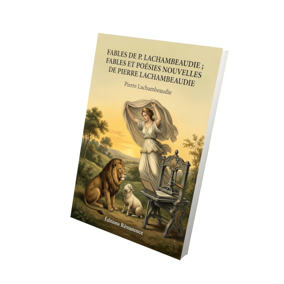 Livre Fables de P. Lachambeaudie ; Fables et Poésies nouvelles de Pierre Lachambeaudie par Pierre Lachambeaudie - Vue 3D - Editions Remanence