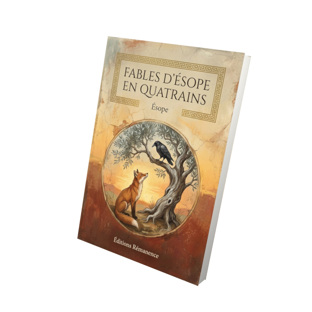 Livre Fables d’Ésope en quatrains par Ésope - Vue 3D - Editions Remanence