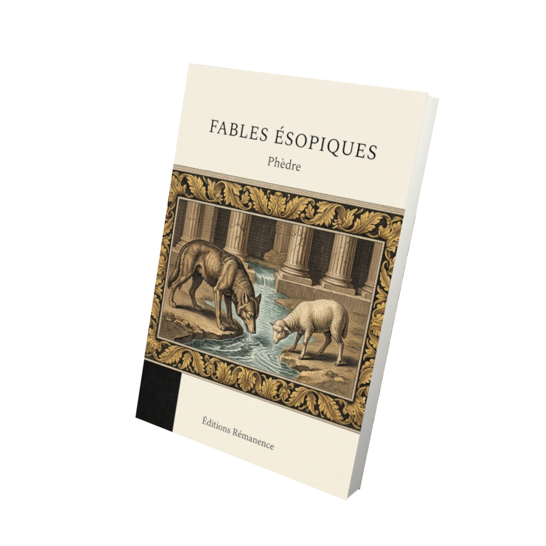 Livre Fables ésopiques par Phèdre - Vue 3D - Editions Remanence