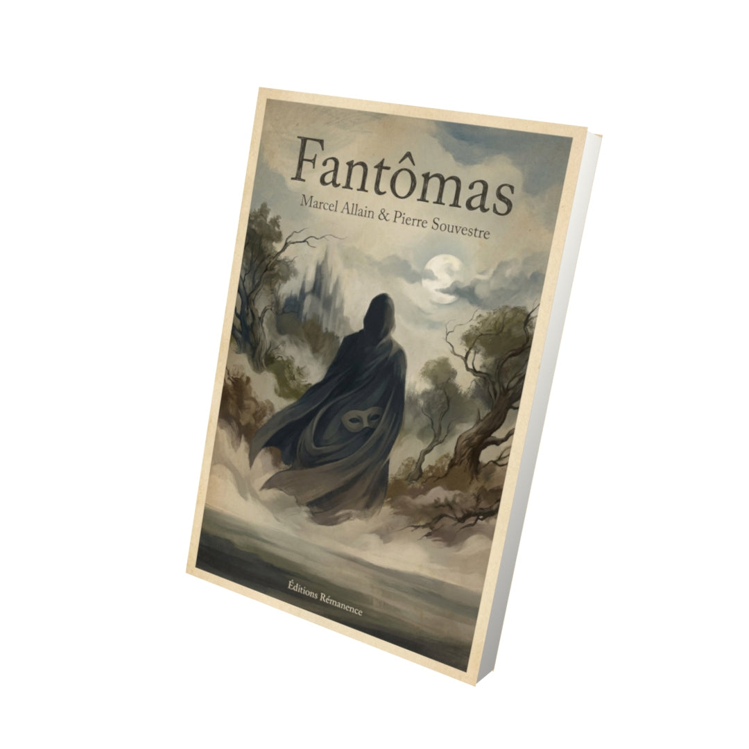 Livre Fantômas - Marcel Allain & Pierre Souvestre - Vue 3D - Editions Remanence
