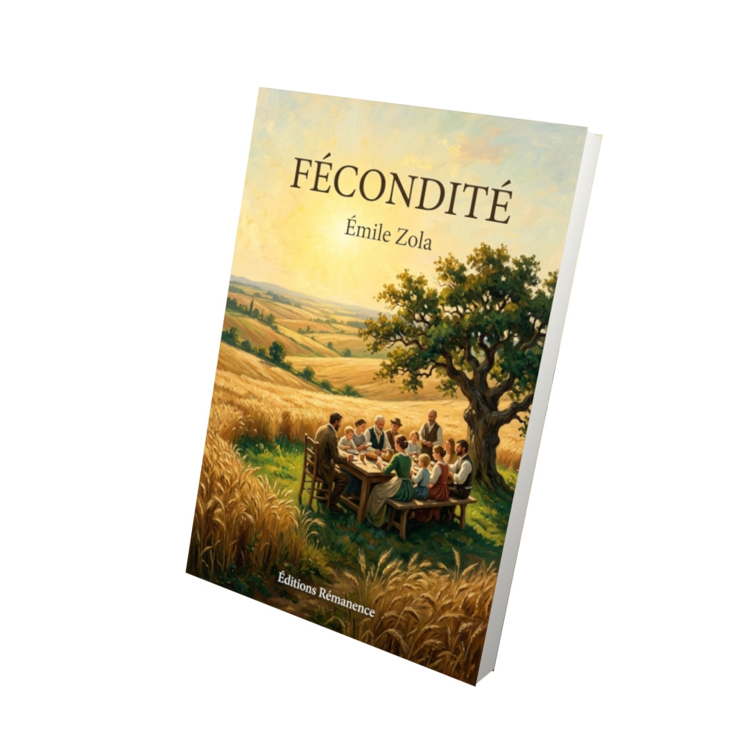 Livre Fécondité par Émile Zola - Vue 3D - Editions Remanence