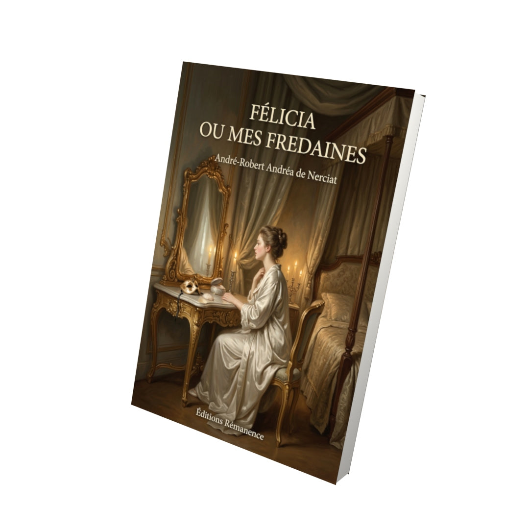 Livre Félicia ou Mes Fredaines par André-Robert Andréa de Nerciat - Vue 3D - Editions Remanence