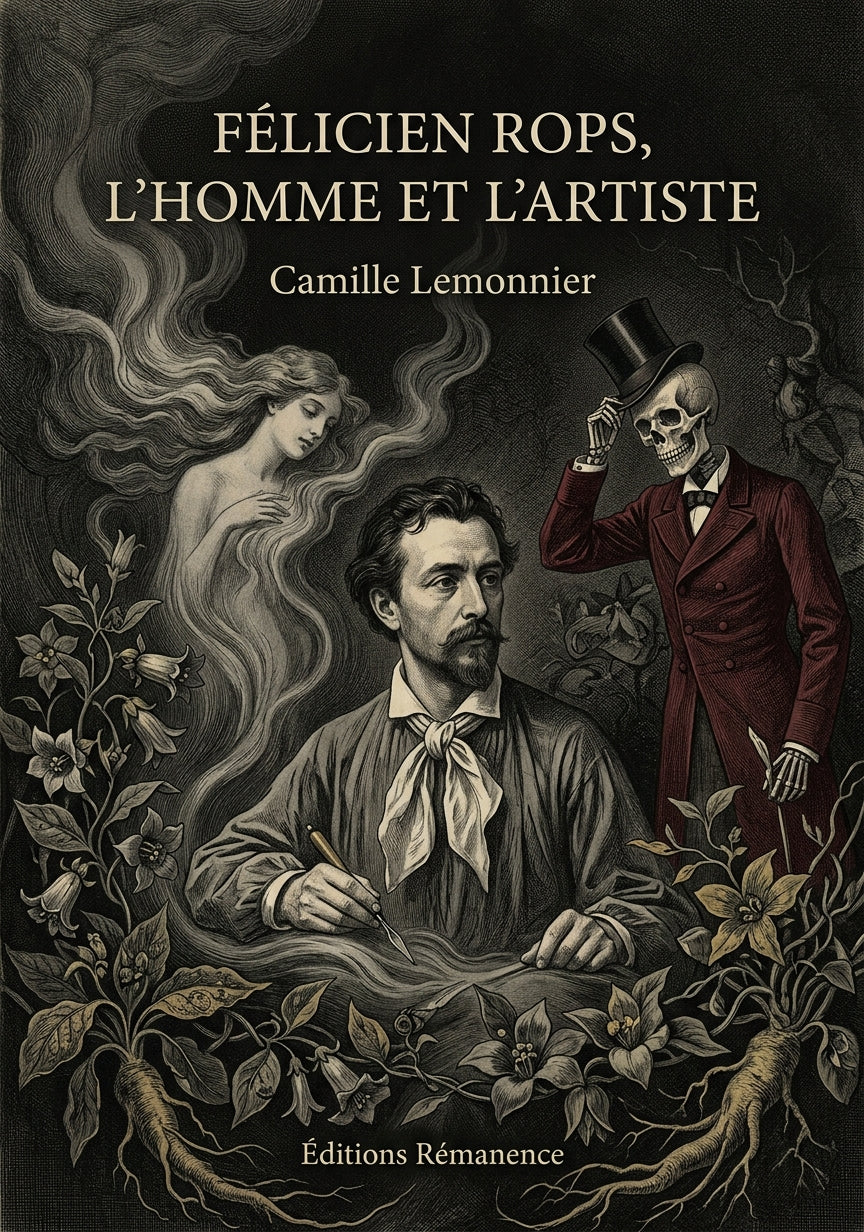 Livre Félicien Rops, l’homme et l’artiste par Camille Lemonnier - Couverture - Editions Remanence