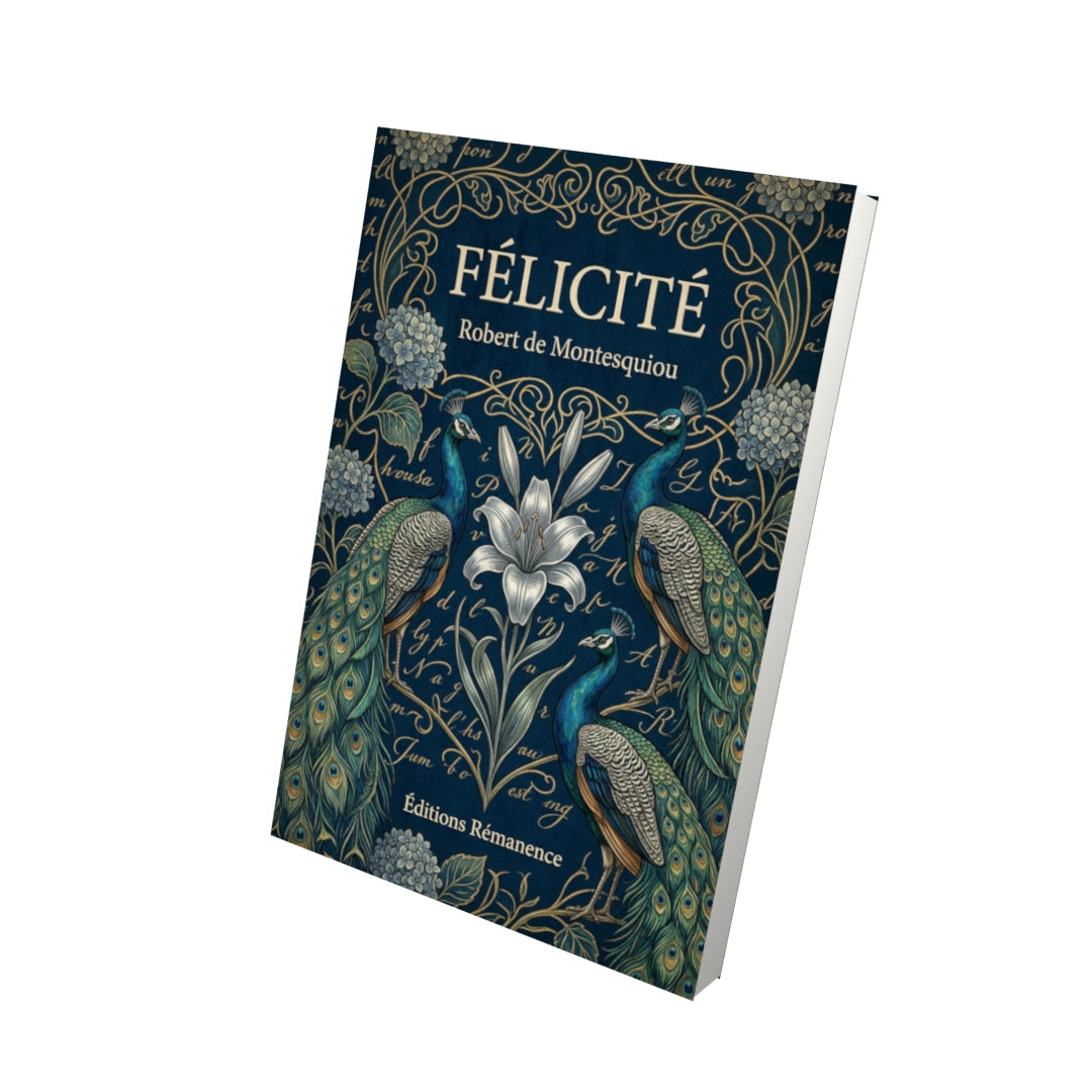 Livre Félicité - Robert de Montesquiou - Vue 3D - Editions Remanence