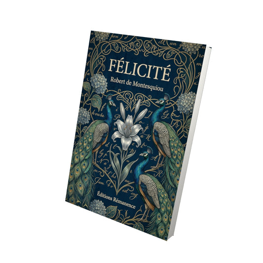 Livre Félicité - Robert de Montesquiou - Vue 3D - Editions Remanence