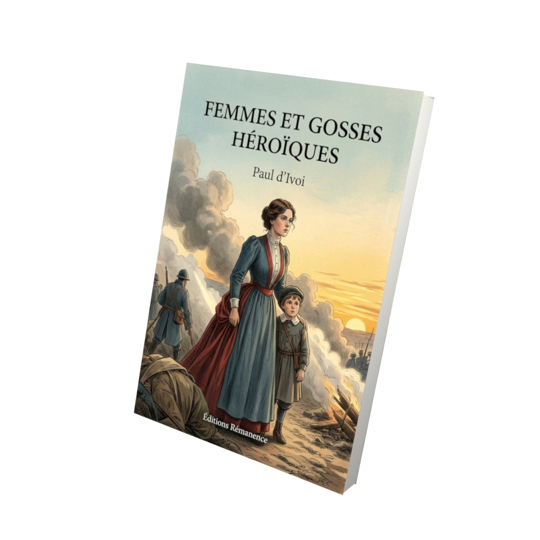 Livre Femmes et gosses héroïques par Paul d’Ivoi - Vue 3D - Editions Remanence