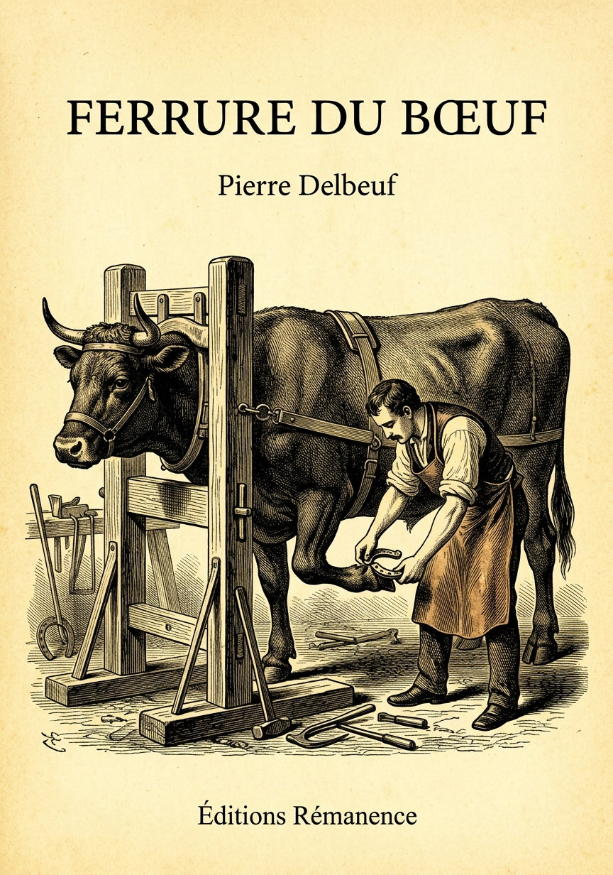 Livre Ferrure du bœuf par Pierre Delbeuf - Couverture - Editions Remanence
