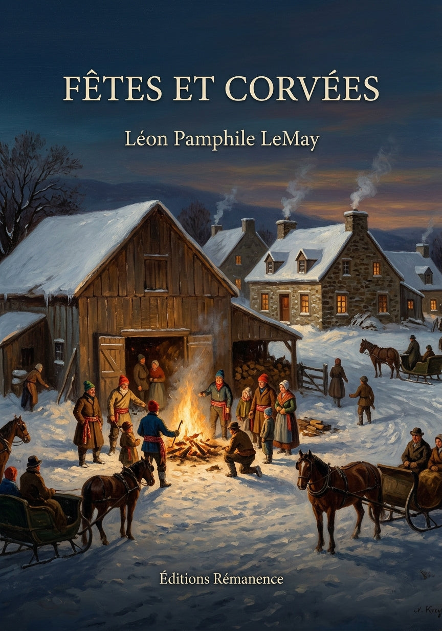 Livre Fêtes et corvées par Léon Pamphile LeMay - Couverture - Editions Remanence