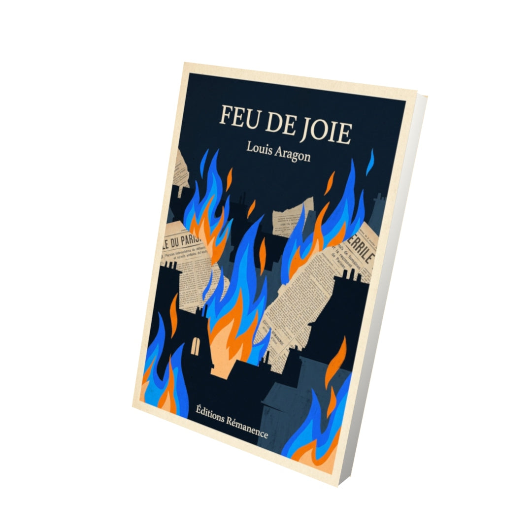 Livre Feu de joie - Louis Aragon - Vue 3D - Editions Remanence