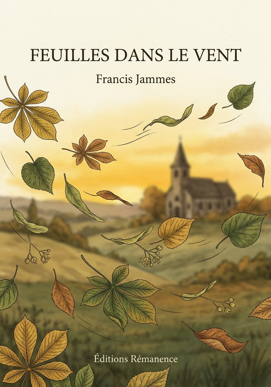 Livre Feuilles dans le vent par Francis Jammes - Couverture - Editions Remanence