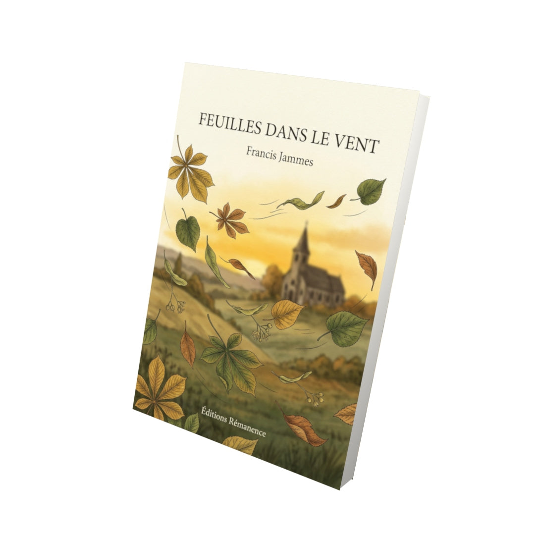 Livre Feuilles dans le vent par Francis Jammes - Vue 3D - Editions Remanence