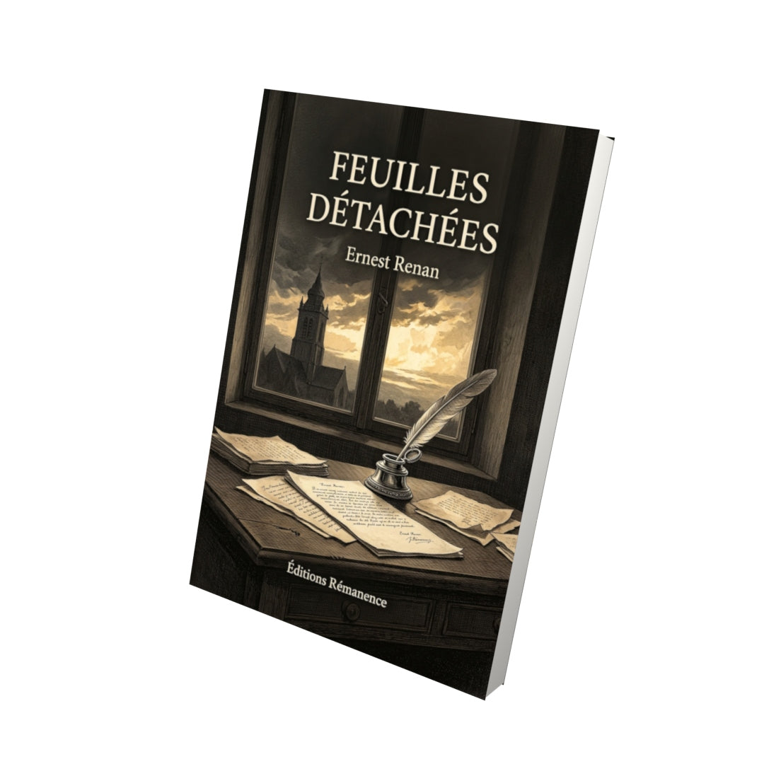 Livre Feuilles détachées par Ernest Renan - Vue 3D - Editions Remanence