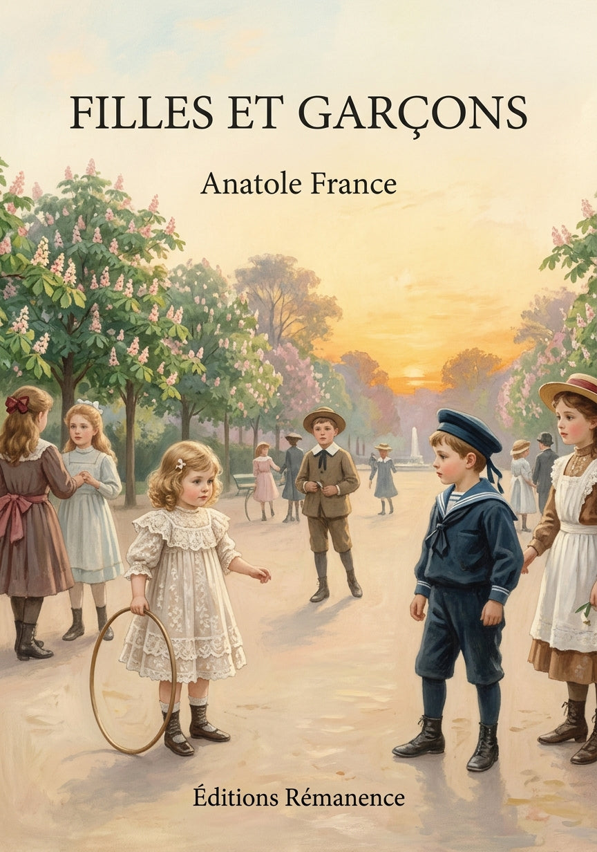 Livre Filles et garçons par Anatole France - Couverture - Editions Remanence