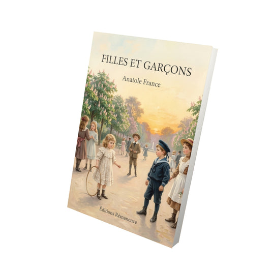 Livre Filles et garçons par Anatole France - Vue 3D - Editions Remanence