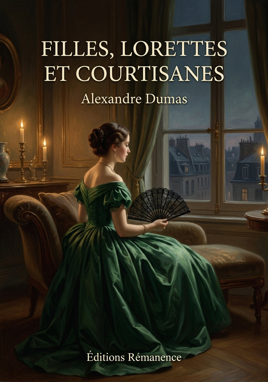 Livre Filles, Lorettes et Courtisanes par Alexandre Dumas - Couverture - Editions Remanence