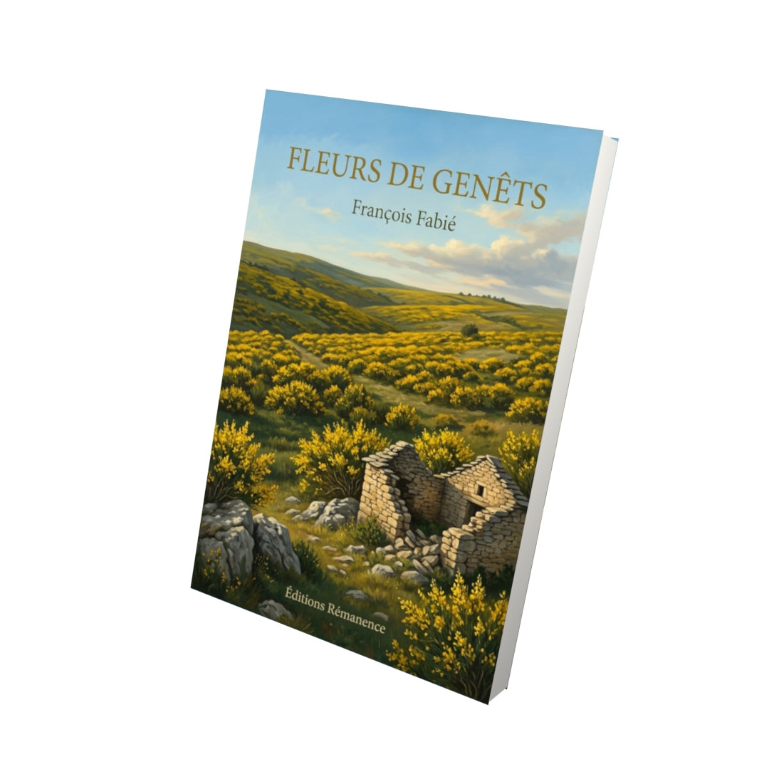 Livre Fleurs de genêts par François Fabié - Vue 3D - Editions Remanence