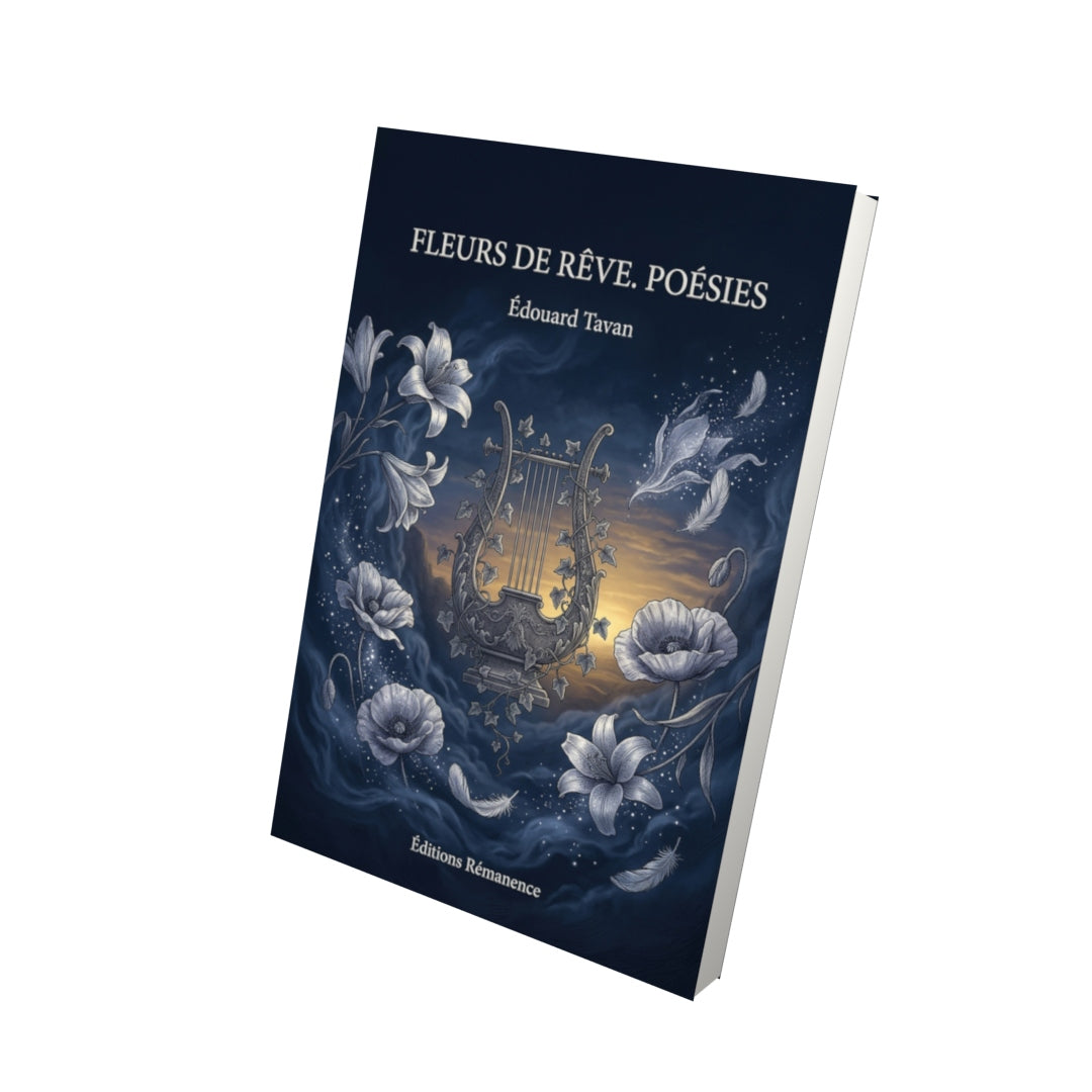 Livre Fleurs de rêve. Poésies par Édouard Tavan - Vue 3D - Editions Remanence
