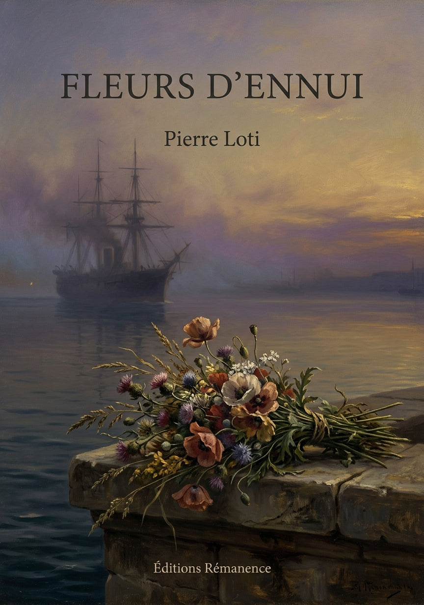 Livre Fleurs d’ennui par Pierre Loti - Couverture - Editions Remanence