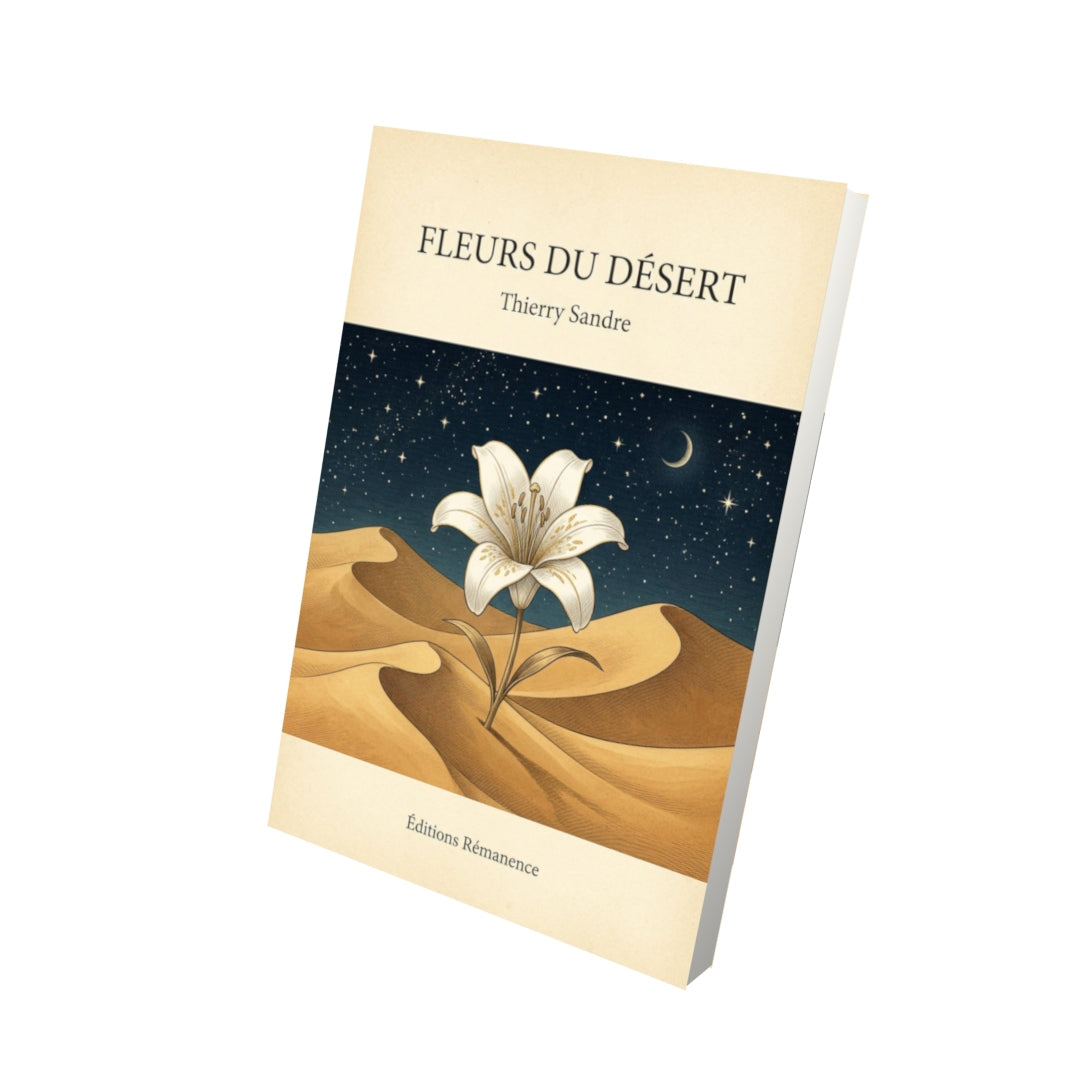Livre Fleurs du désert - Thierry Sandre - Vue 3D - Editions Remanence
