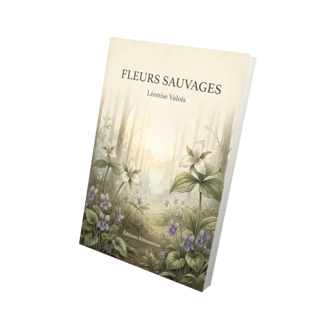 Livre Fleurs sauvages - Léonise Valois - Vue 3D - Editions Remanence