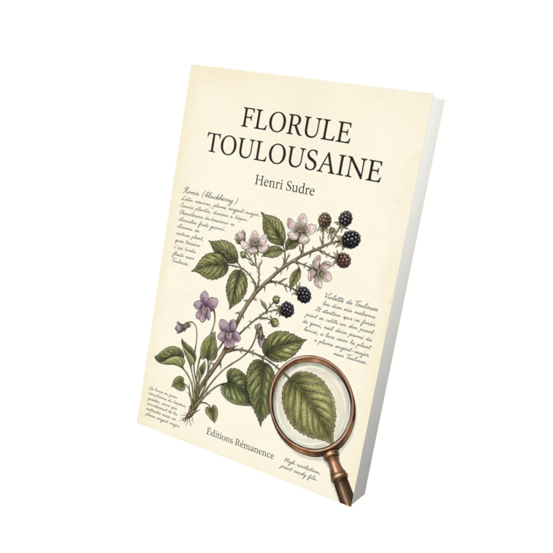 Livre Florule toulousaine par Henri Sudre - Vue 3D - Editions Remanence