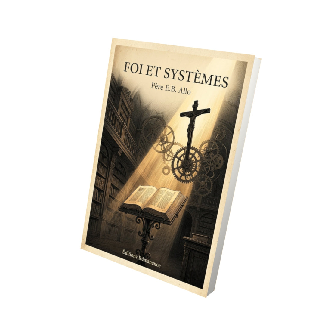 Livre Foi et systèmes - Père E.B. Allo - Vue 3D - Editions Remanence