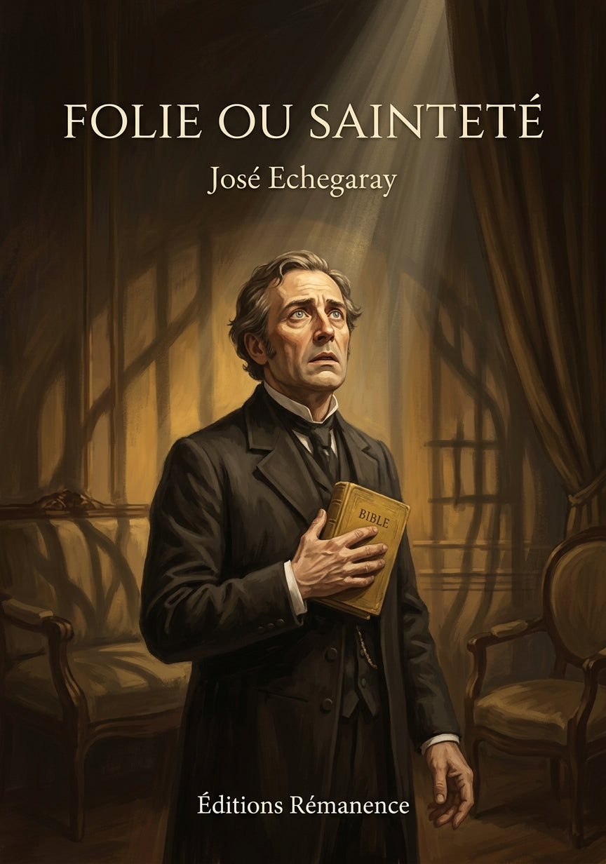 Livre Folie ou Sainteté par José Echegaray - Couverture - Editions Remanence
