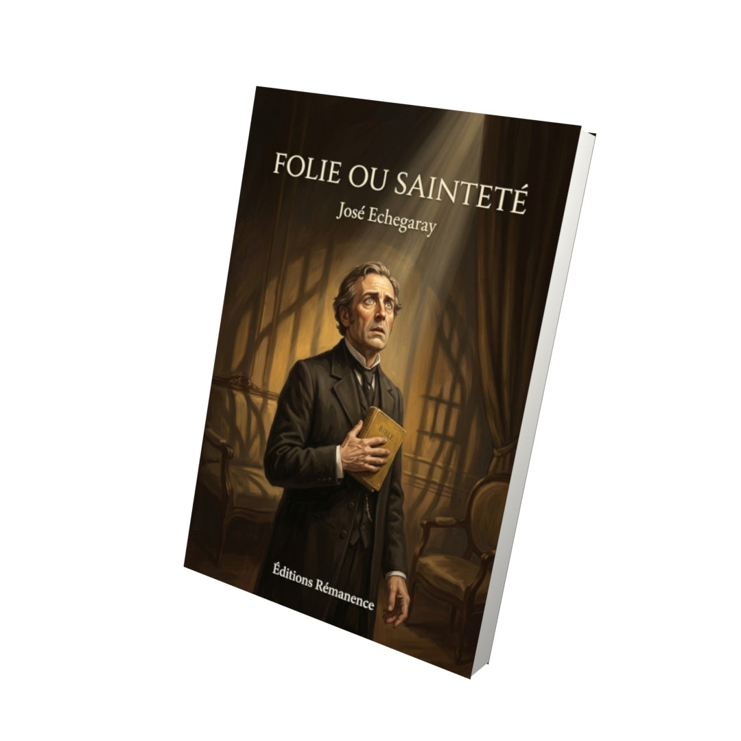 Livre Folie ou Sainteté par José Echegaray - Vue 3D - Editions Remanence