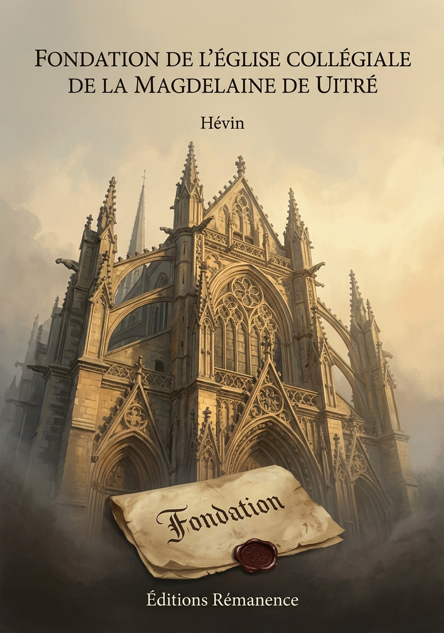 Livre Fondation de l’église collégiale de la Magdelaine de Uitré par Hévin - Couverture - Editions Remanence