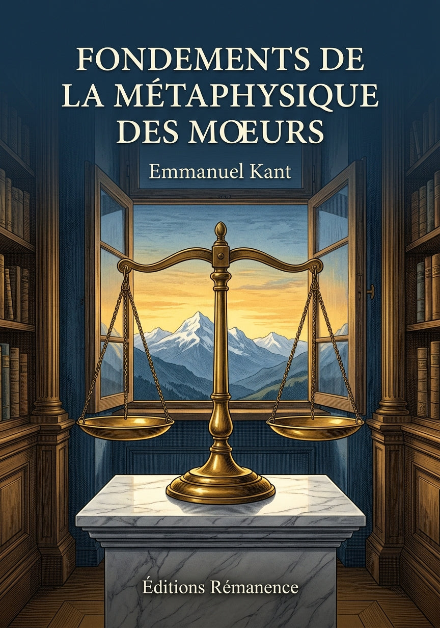 Livre Fondements de la métaphysique des moeurs par Emmanuel Kant - Couverture - Editions Remanence