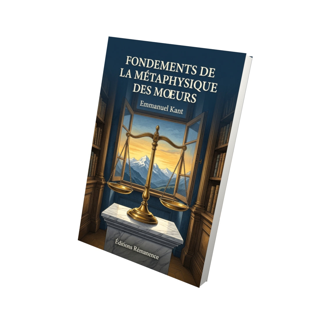 Livre Fondements de la métaphysique des moeurs par Emmanuel Kant - Vue 3D - Editions Remanence