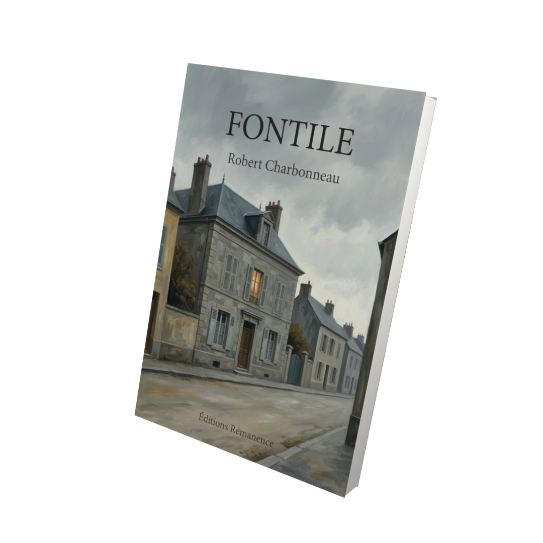 Livre Fontile par Robert Charbonneau - Vue 3D - Editions Remanence