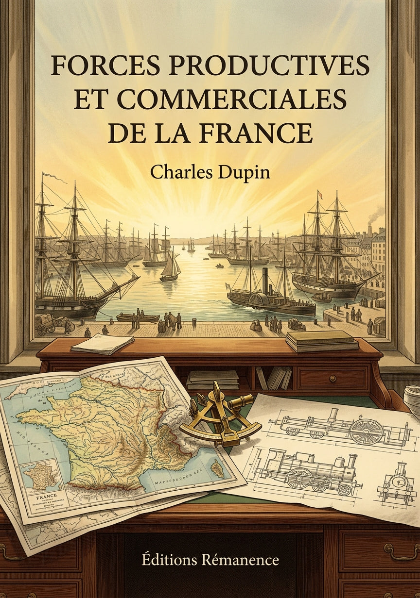Livre Forces productives et commerciales de la France par Charles Dupin - Couverture - Editions Remanence