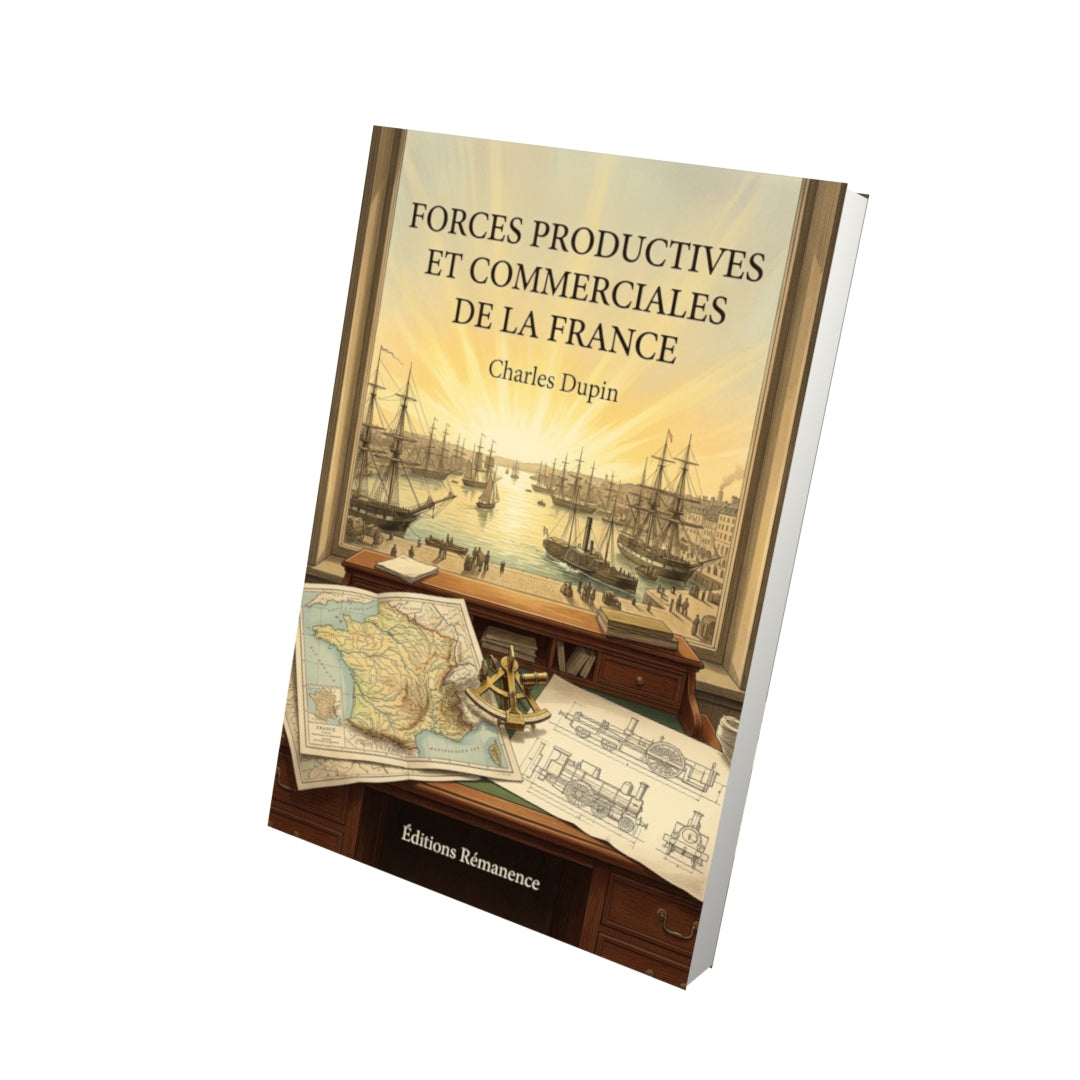 Livre Forces productives et commerciales de la France par Charles Dupin - Vue 3D - Editions Remanence