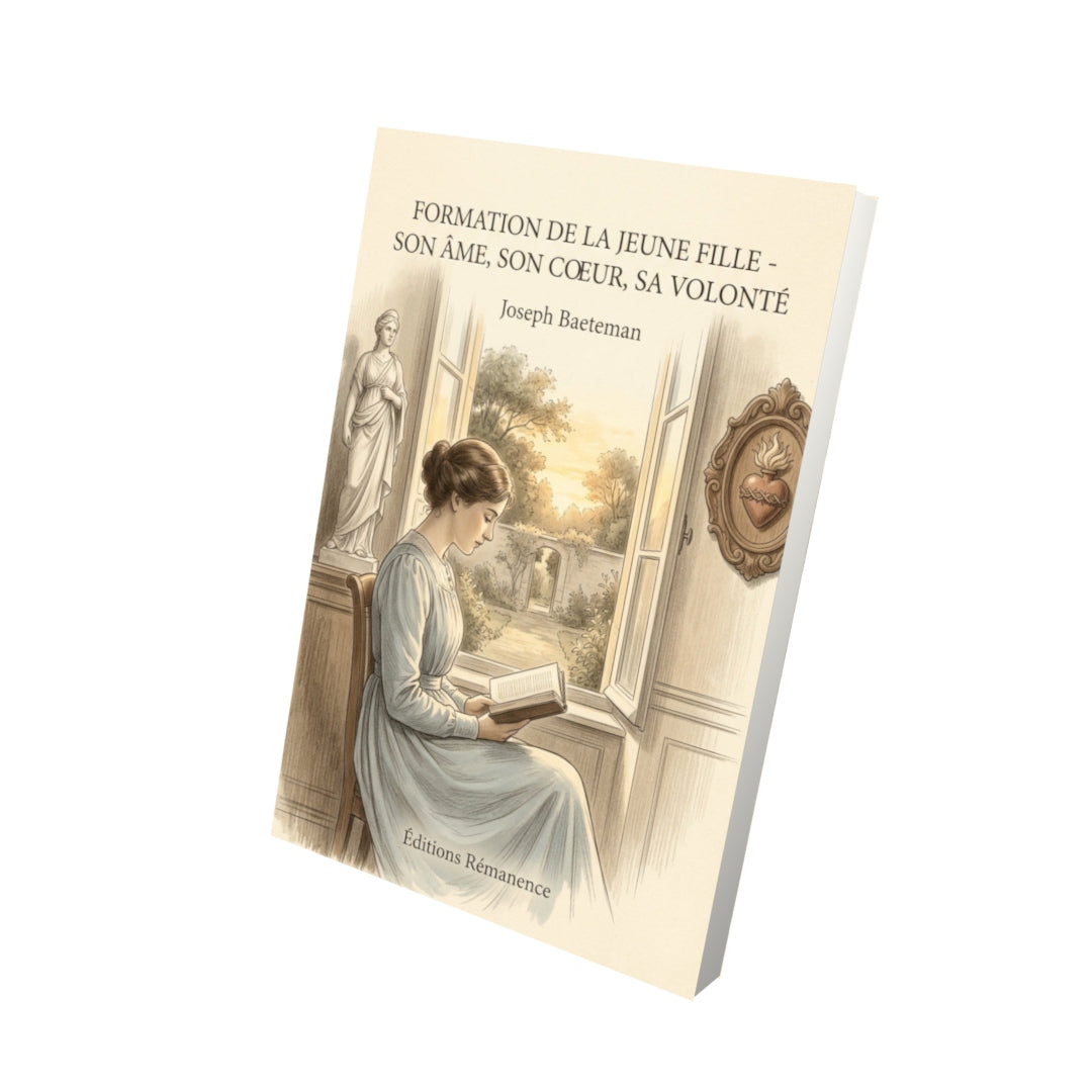 Livre Formation de la jeune fille - son âme, son coeur, sa volonté - Joseph Baeteman - Vue 3D - Editions Remanence