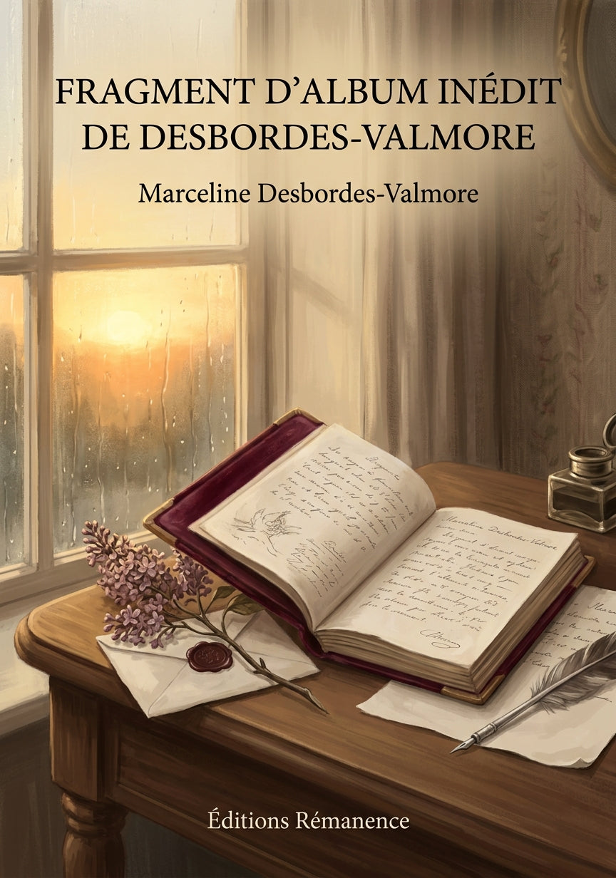 Livre Fragment d’album inédit de Desbordes-Valmore par Marceline Desbordes-Valmore - Couverture - Editions Remanence