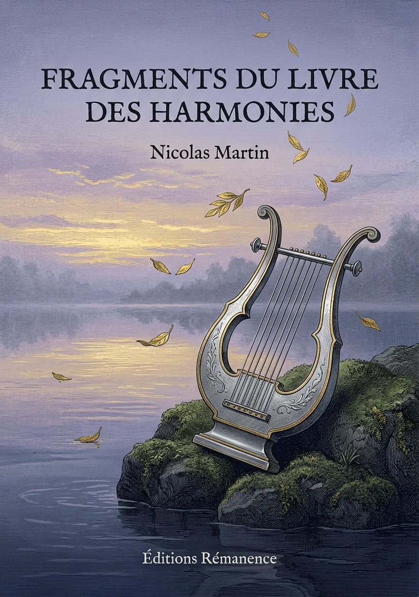 Livre Fragments du livre des harmonies par Nicolas Martin - Couverture - Editions Remanence