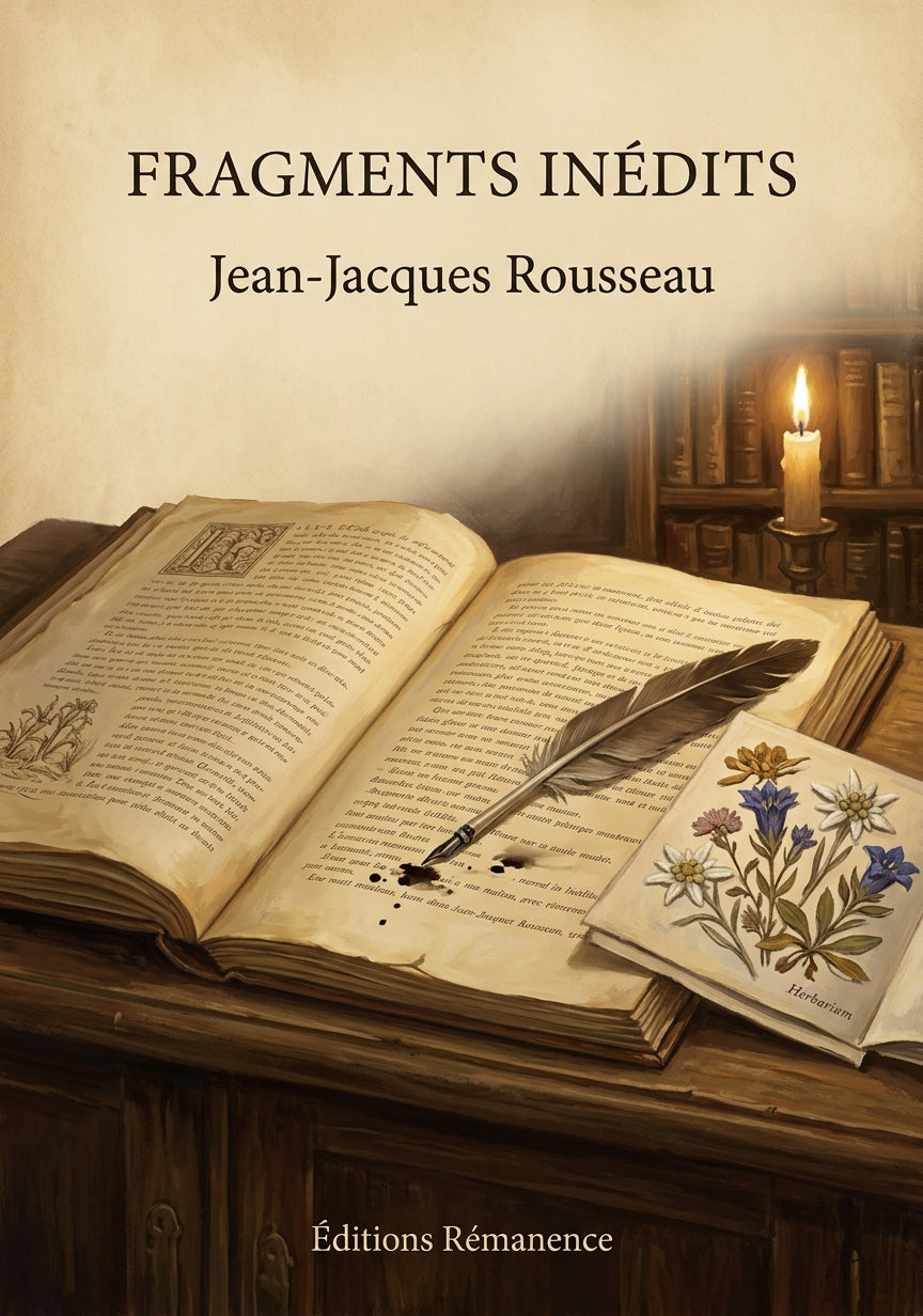 Livre Fragments inédits par Jean-Jacques Rousseau - Couverture - Editions Remanence
