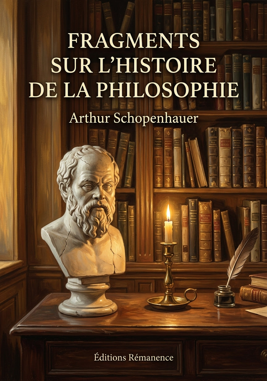 Livre Fragments sur l’histoire de la philosophie par Arthur Schopenhauer - Couverture - Editions Remanence