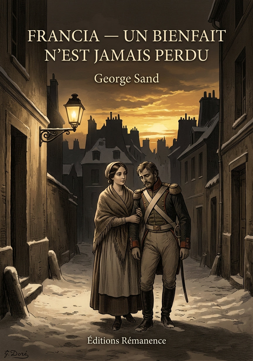 Livre Francia — Un bienfait n’est jamais perdu par George Sand - Couverture - Editions Remanence