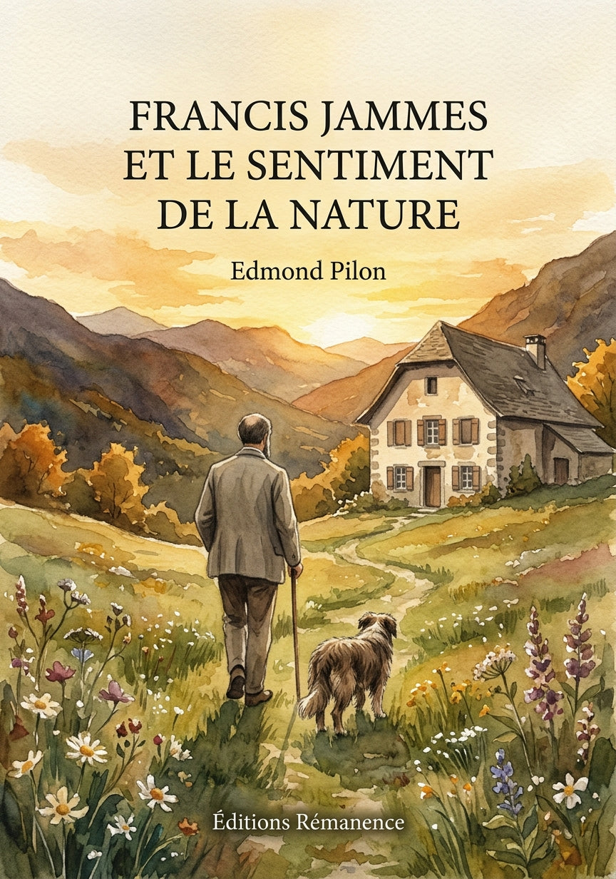 Livre Francis Jammes et le Sentiment de la nature par Edmond Pilon - Couverture - Editions Remanence