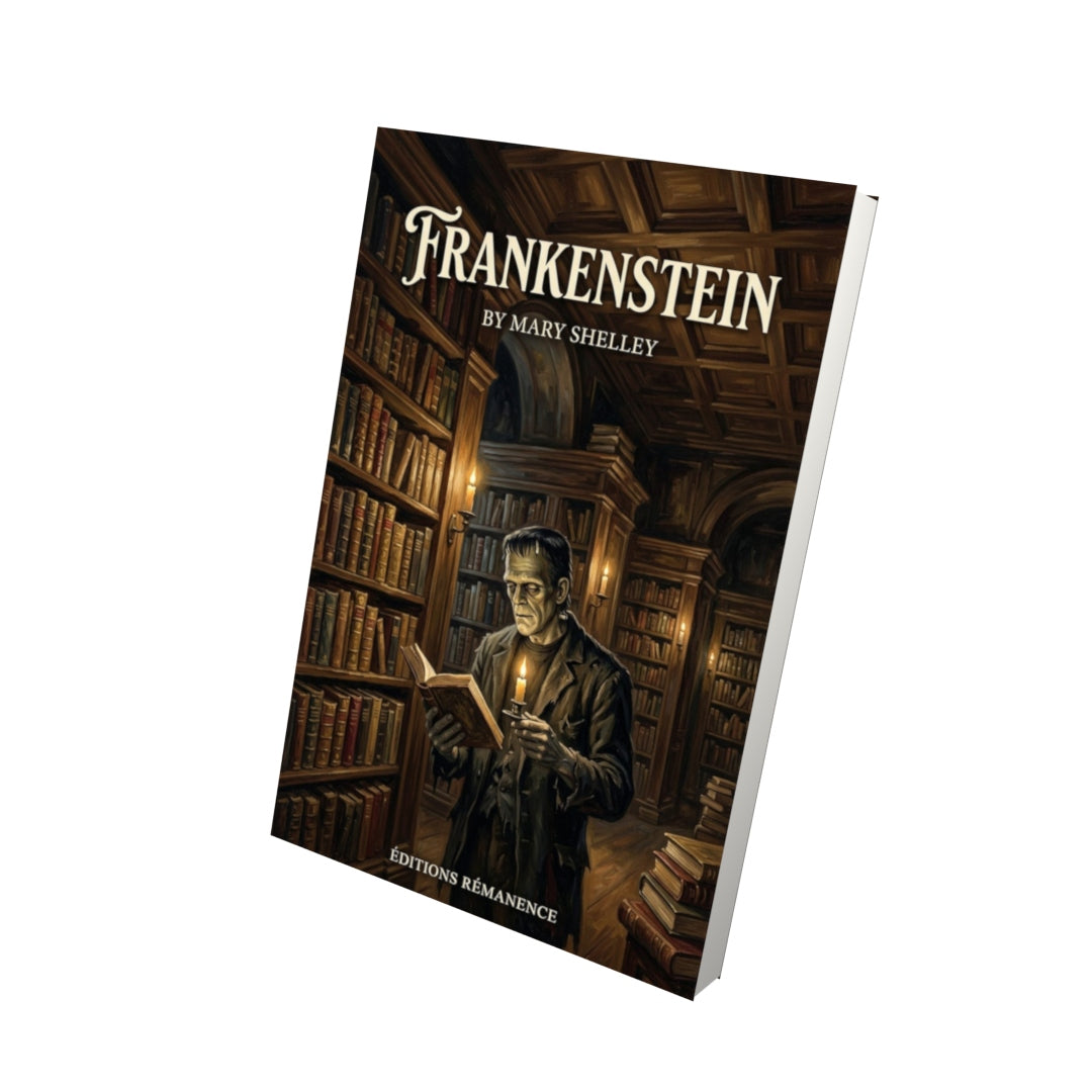 Livre Frankenstein – Mary Shelley - Vue 3D - Editions Remanence