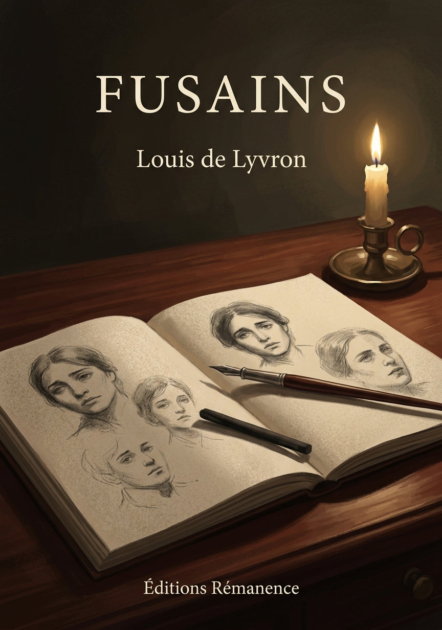 Livre Fusains par Louis de Lyvron - Couverture - Editions Remanence