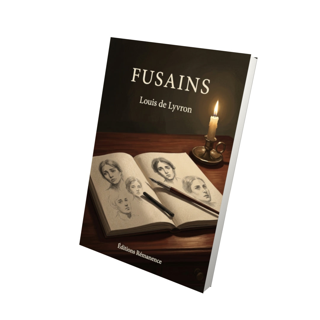 Livre Fusains par Louis de Lyvron - Vue 3D - Editions Remanence