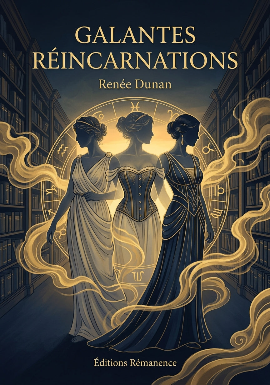 Livre Galantes réincarnations par Renée Dunan - Couverture - Editions Remanence