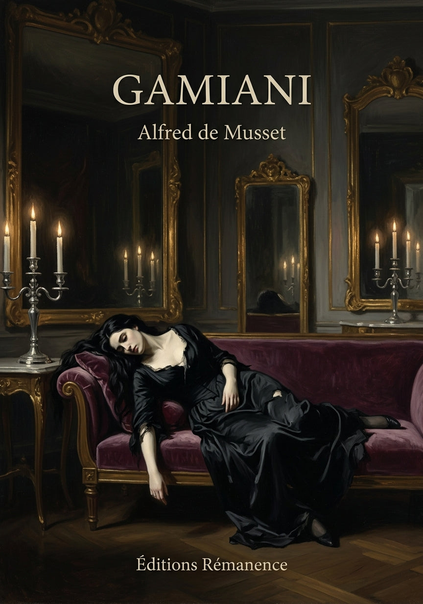 Livre Gamiani par Alfred de Musset - Couverture - Editions Remanence