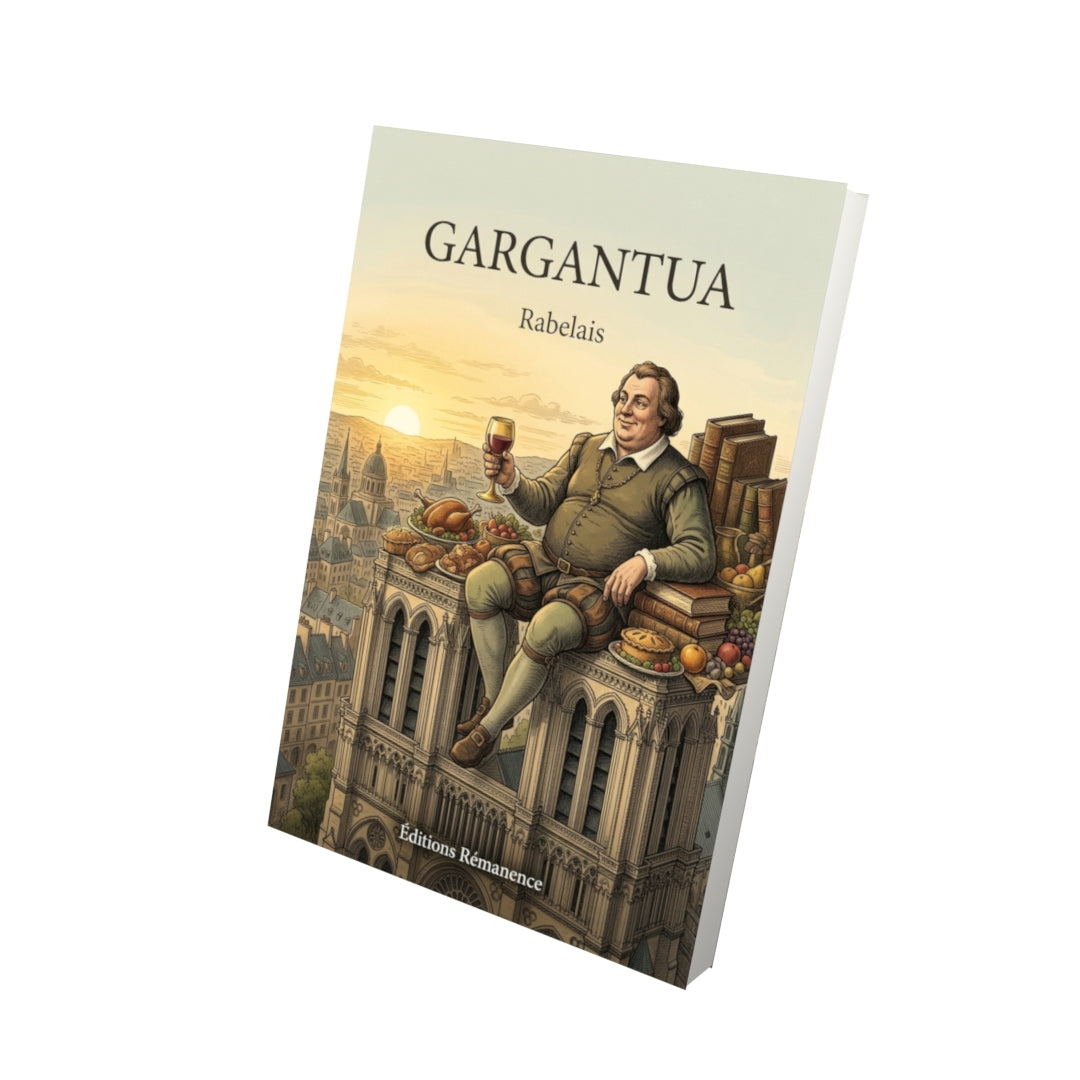 Livre Gargantua par Rabelais - Vue 3D - Editions Remanence