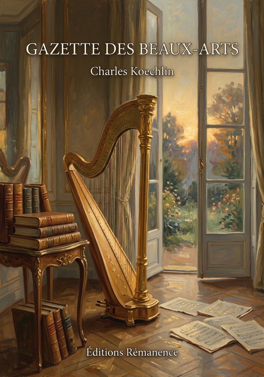 Livre Gazette des Beaux-arts par Charles Koechlin - Couverture - Editions Remanence