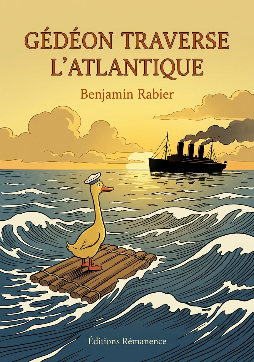 Livre Gédéon traverse l'Atlantique par Benjamin Rabier - Couverture - Editions Remanence