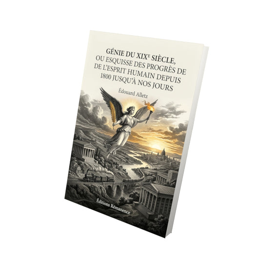 Livre Génie du XIXe siècle, ou esquisse des progrès de l’esprit humain depuis 1800 jusqu’à nos jours par Édouard Alletz - Vue 3D - Editions Remanence